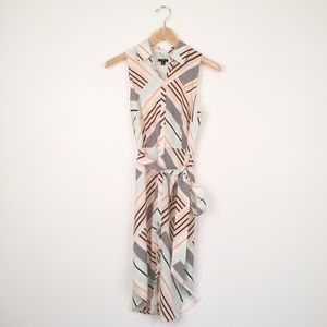 Ann Taylor Pastel Striped Shirt Dress